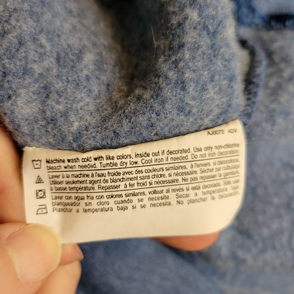 Champion Authentic Heathered Blue Crew Neck Sweatshirt Size M - Picture 9 of 9